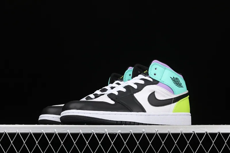 All categories Air Jordan Jordan series basketball shoes Air Jordan 1 Mid Air Jordan1 Low AJ1 Joe 1 blue purple red Zhongbang basketball shoes 554725-175